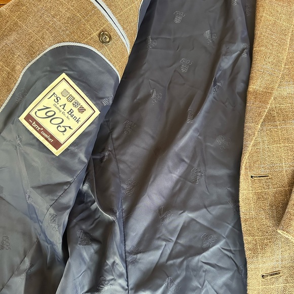 Jos. A. Bank 1905 brrr comfort Men's Blazer, Linen-wool Tweed Windowpane Plaid - Picture 5 of 9